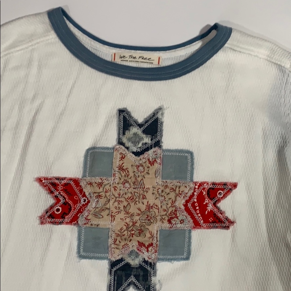 NWT Free People Lone Star Patch Long Sleeved Thermal - Picture 3 of 7